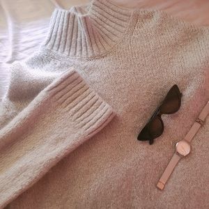 Pastel Mint Oversized Chunky Sweater